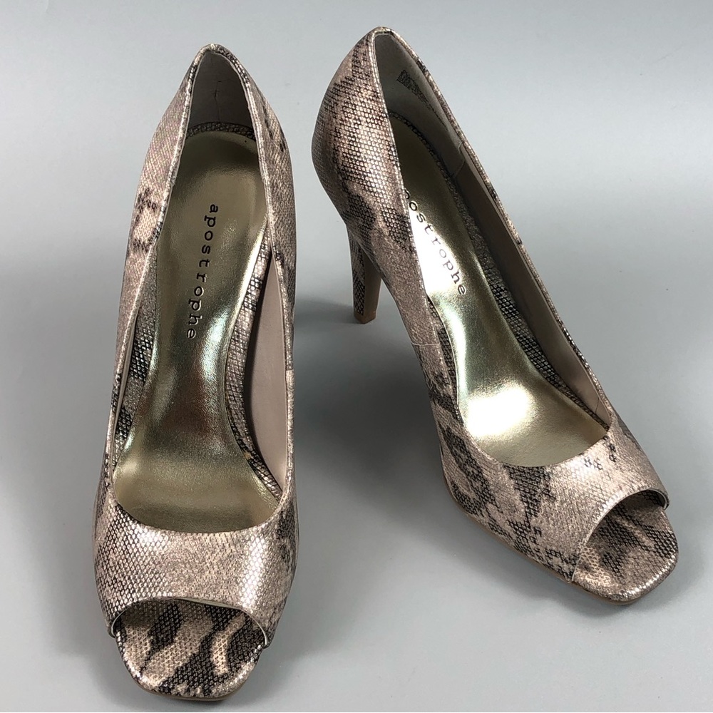 Apostrophe Desiree Women’s Peep Toe Pump Heels Size 8.5M